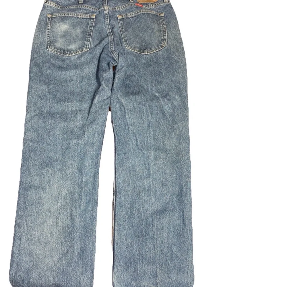 Wrangler‎ Men's 36x30 Regular Fit Straight Leg Jeans 100% Cotton Blue Denim Flaw